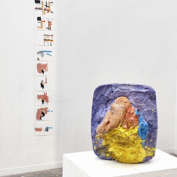 Monument VIII 35x42x28 cm mortiers de chaux colorés 2022