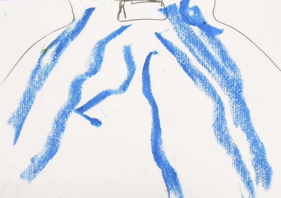 Préludes, série de dessins in situ 29,7x42 cm, pastel gras sur papier 2022